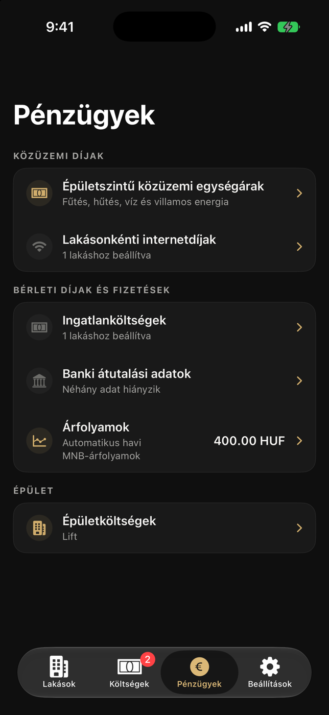Pénzügyek jegyzéke